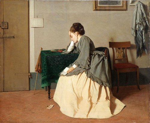 Cesare Bartolena_La cattiva notizia; la lettera, 1869-1871, olio su tela.jpg