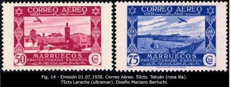 Fig. 14.0 General. Emisión 1938 CA. Sellos de 50 y 75 cts.jpg