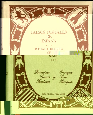 Portada del libro FALSOS POSTALES de ESPAÑA del año 1977