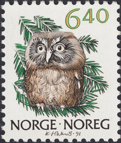 1988-1991_Noruega_Fauna_1991_Búho.jpg