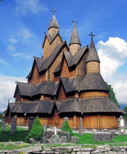 1978_Noruega_La iglesia de madera de Heddal_.JPG