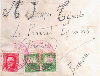 carta con matasellos estafeta de campaña n 29