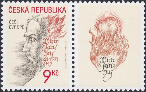 Emisión dedicada a Jan Hus. República Checa,  2002