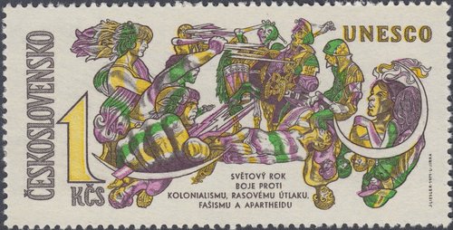 Unesco, 1971. Grabado de Ladislav Jirka