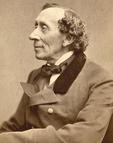 Hans Christian Andersen. Retrato de Thora Hallager, 1869