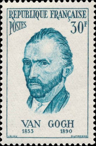 Sello de Vincent Van Gogh. Francia, 1956