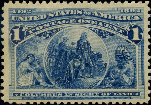Viñeta central grabada por Alfred Jones. Figuras laterales grabadas por Charles Skinner. Diseño de Alfred S. Major inspirado en una obra de William Henry Powell (1823-1879)