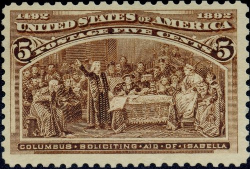 Sello de 5¢. Viñeta grabada por Charles Skinner