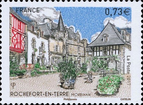 Rochefort-en-Terre, sello emitido por Francia a mitad de junio de 2017