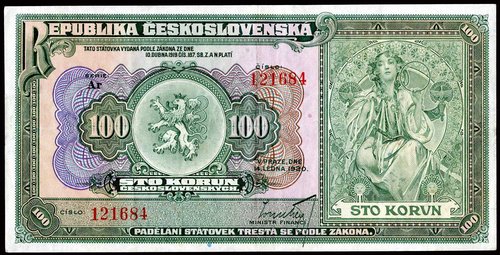 Billete de Checoslovaquia, 1920