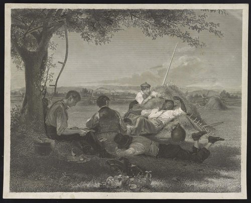 Grabado de Alfred Jones de la pintura de Sidney Mount