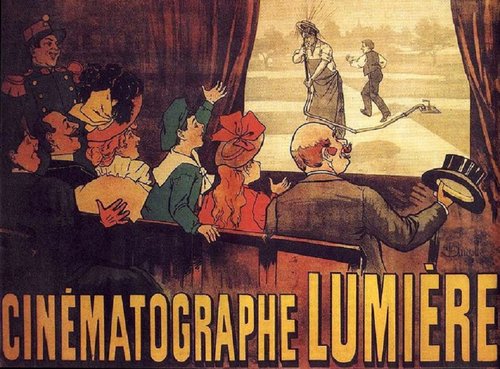 El primer cartel de cine de la historia, el de la película &quot;El regador regado&quot;, de los hermanos Lumière (1895)