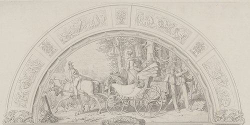 Detalle de un aguafuerte de 1856, firmado por  Julius Ernst