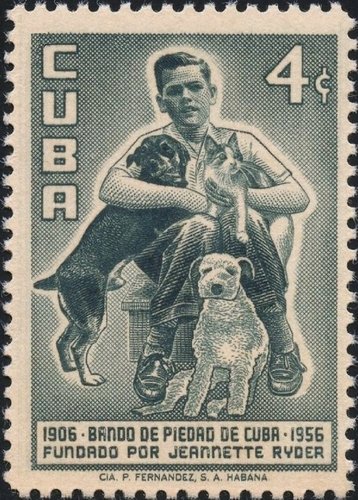 Cuba, 1957, emisión dedicada a Jeannette Ryder