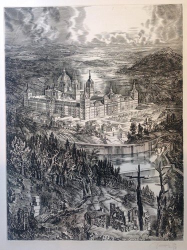 El Escorial, a través de los buriles de Albert Decaris