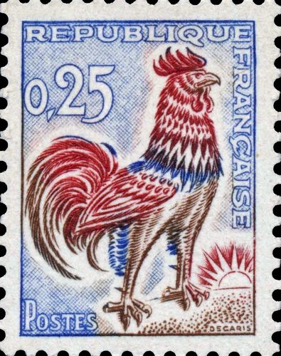Gallo de Decaris. Francia, 1962, calcografía