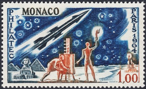 Sello diseñado y grabado por Decaris. Mónaco, 1964