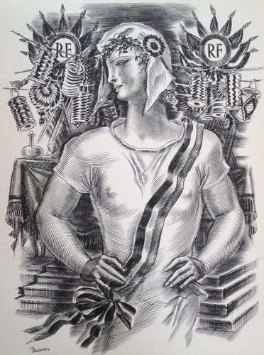 Una bella Marianne extrafilatélica de Decaris, 1960