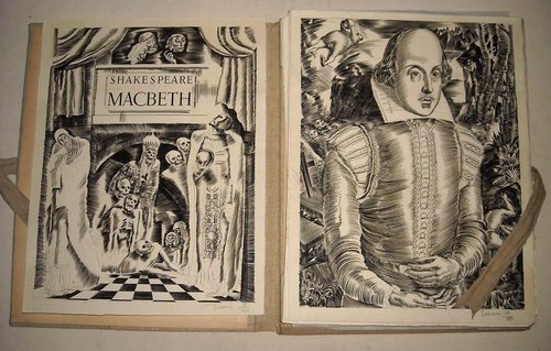 Albert Decaris grabó 112 láminas para esta bella edición infolio de Macbeth de 1931
