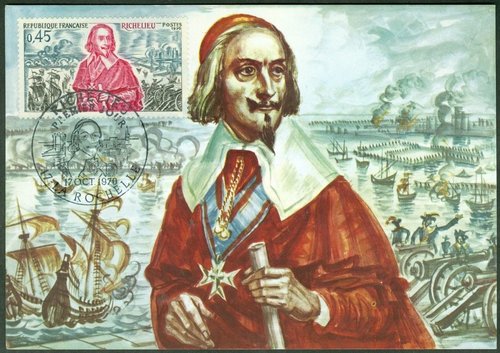 Acuarela de Decaris del Cardenal Richelieu