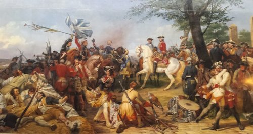La batalla de Fontenoy, recreada por Horace Vernet en esta pintura de 1828