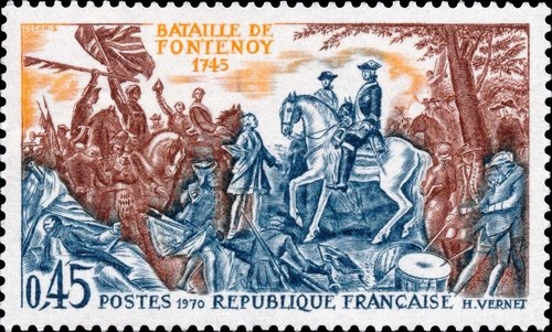 Victoria francesa en la batalla de Fontenoy (Bélgica), el 11 de mayo de 1745