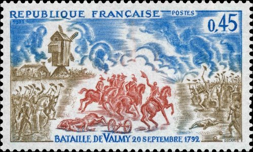 La batalla de Valmy en 1792, Guerras Revolucionarias francesas