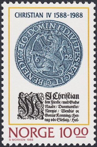 Sello emitido por Noruega en 1988, diseñado y grabado por Morken