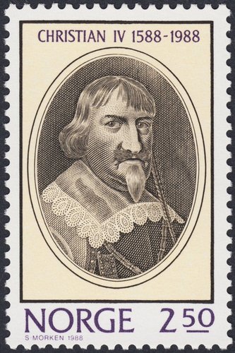 El rey Christian IV, grabado por Sverre Morken