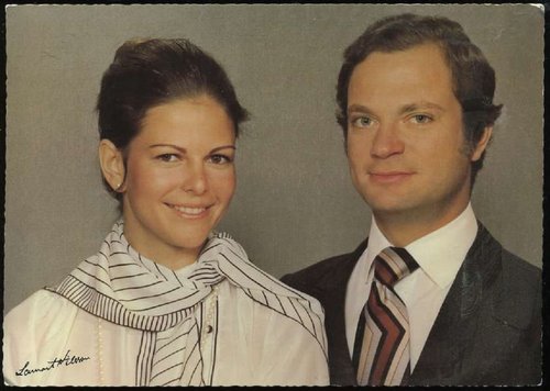 Fotografía de los entonces novios Carlos XVI Gustavo y Silvia de Suecia, obra de Lennart Nilsson (1976)