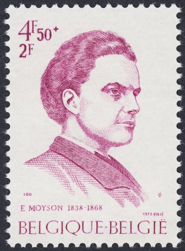 Sello de Emiel Moyson. Bélgica, 1975. Diseño de Luc De Decker