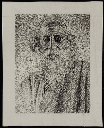 Propuesta de Majvor Franzén para el sello de Tagore, finalmente rechazada. Año 1973