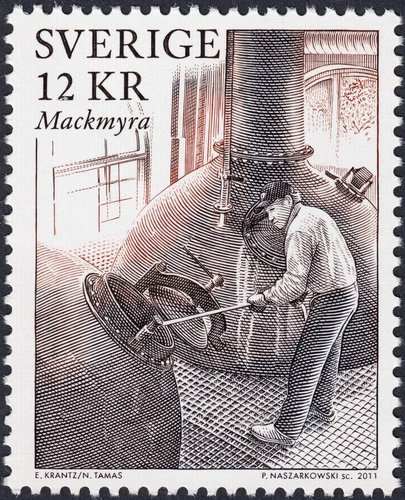 Limpieza de calderas en la destilería de whisky Mackmyra, Suecia, 2011