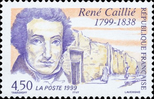 Sello de René Caillié. Francia, 1999