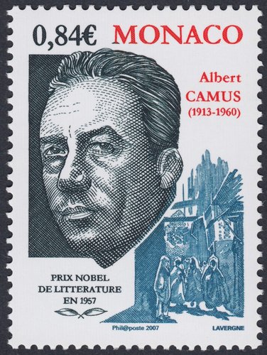 Sello de Albert Camus. Mónaco, 2007