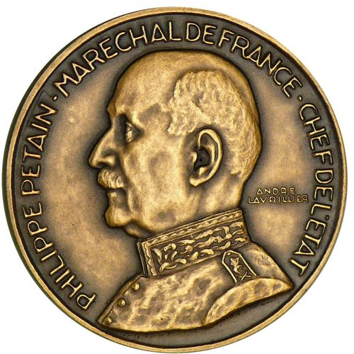 Medalla de Pétain tallada por André Lavrillier