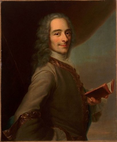 Copia del retrato de Voltaire de Maurice Quentin de La Tour (1704-1788). Óleo sobre lienzo