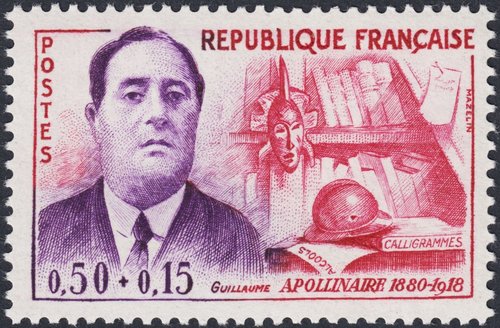 Sello de Guillaume  Apollinaire, diseñado y grabado por Mazelin