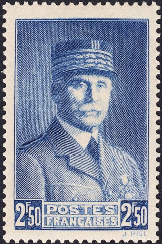 Retrato de Pétain, obra de Jules Piel. Francia, 1941