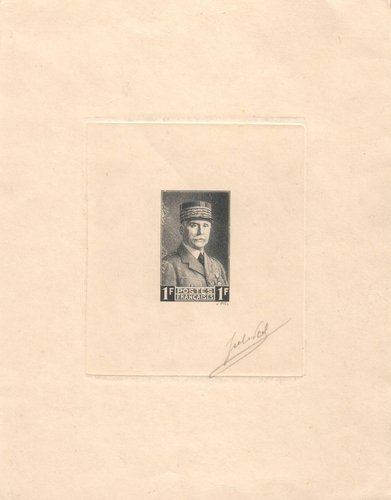 Prueba de punzón firmada por Jules Piel