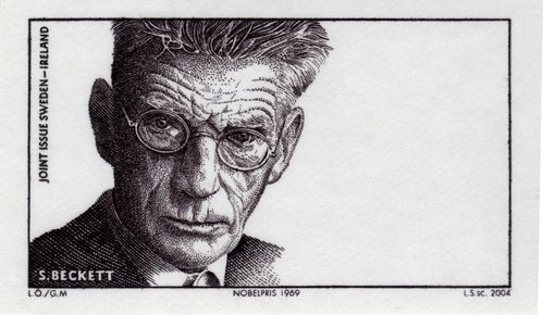 Impresión calcográfica de la parte grabada del sello de Beckett