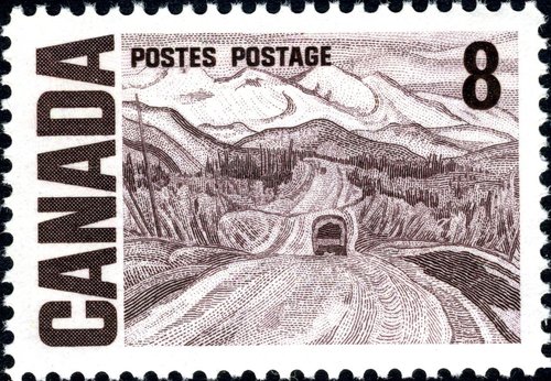 Uno de los sellos grabados por Allan Alexander Carswell. Canadá, 1967