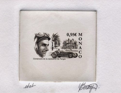 Grabado de Yves Beaujard. Prueba de estado firmada
