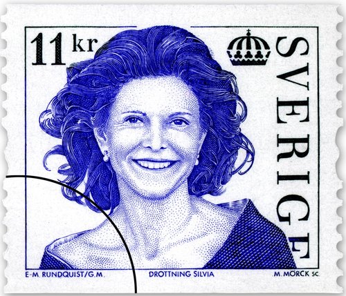 Imagen promocional del sello de 11 coronas. Suecia, 2005-07