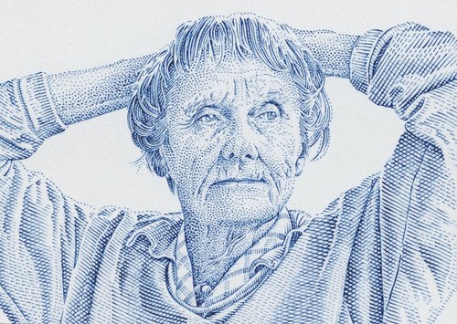 Retrato de Lars Sjööblom, a partir de la fotografía de Karlsson