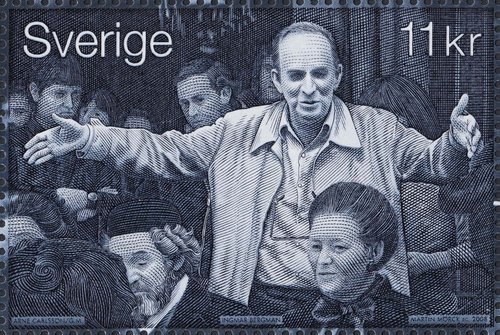 Ingmar Bergman en el rodaje de &quot;Fanny y Alexander&quot;. Grabado de Martin Mörck