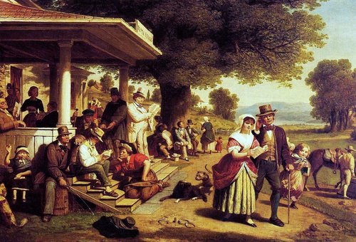 &quot;The Rural Post Office&quot; (1857). Óleo sobre lienzo, 49x69 cm