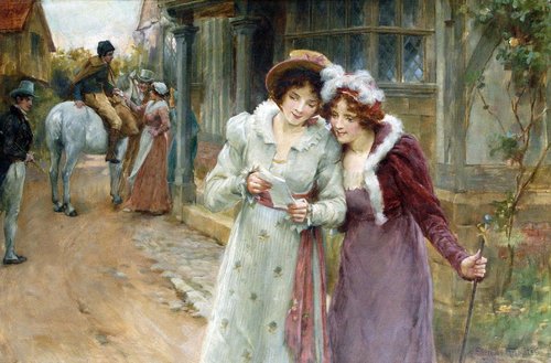 &quot;Carta de amor&quot; (1900). Óleo sobre panel, 30.5x45.5 cm