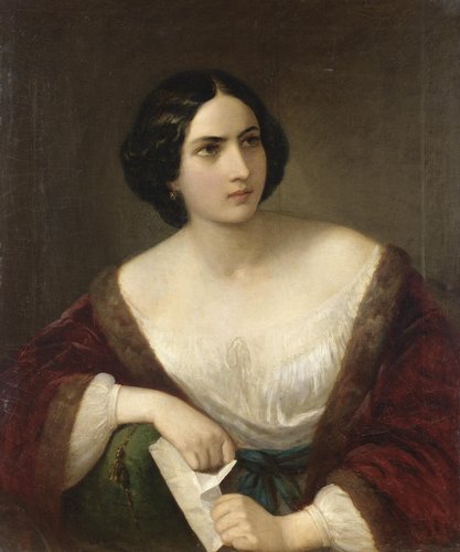 &quot;La lettera&quot;. Óleo sobre lienzo, 82.5 x 68 cm