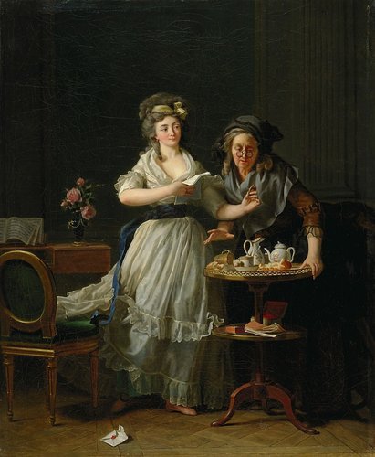 &quot;La lettre&quot; (1791), de Michel Garnier. Óleo sobre lienzo, 47x38 cm